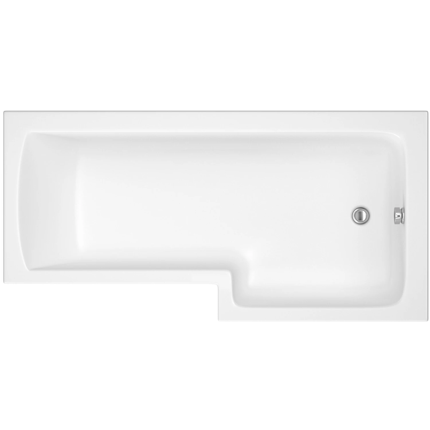 Cooke & Lewis Solarna Acrylic L-shaped Shower Bath, Panel & Screen Set, (L)1700mm (W)850mm 3 Cooke & Lewis Solarna Acrylic L-shaped Shower Bath, Panel & Screen Set, (L)1700mm (W)850mm - Image 2