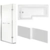 Cooke & Lewis Solarna L-shaped Shower Bath, Panel & Screen Set, (L)1700mm (W)850mm 2 Cooke & Lewis Solarna L-shaped Shower Bath, Panel & Screen Set, (L)1700mm (W)850mm -Crystal Bathware cooke lewis solarna l shaped shower bath panel screen set l 1700mm w 850mm3663602254461 07c BQ