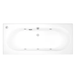 Cooke & Lewis Sovana Reversible Acrylic 6 Straight Bath & Air Spa Set, (L)1700mm (W)750mm -Crystal Bathware cooke lewis sovana reversible acrylic 6 straight bath air spa set l 1700mm w 750mm3663602248026 04c BQ