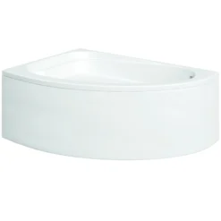 Cooke & Lewis Strand White L-shaped Front Bath Panel (W)1495mm
