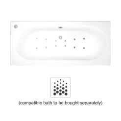 Cooke & Lewis Whirlpool White 12 Jet Air Spa