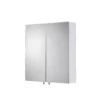 Croydex Cullen Gloss White Double Mirrored Cabinet -Crystal Bathware croydex cullen gloss white double mirrored cabinet5012044112491 01c bq