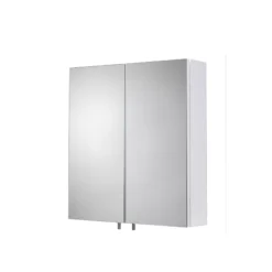 Croydex Cullen Gloss White Double Mirrored Cabinet