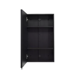 Croydex Dawley Matt Black Single Mirrored Cabinet -Crystal Bathware croydex dawley matt black single mirrored cabinet5012044112477 04c bq