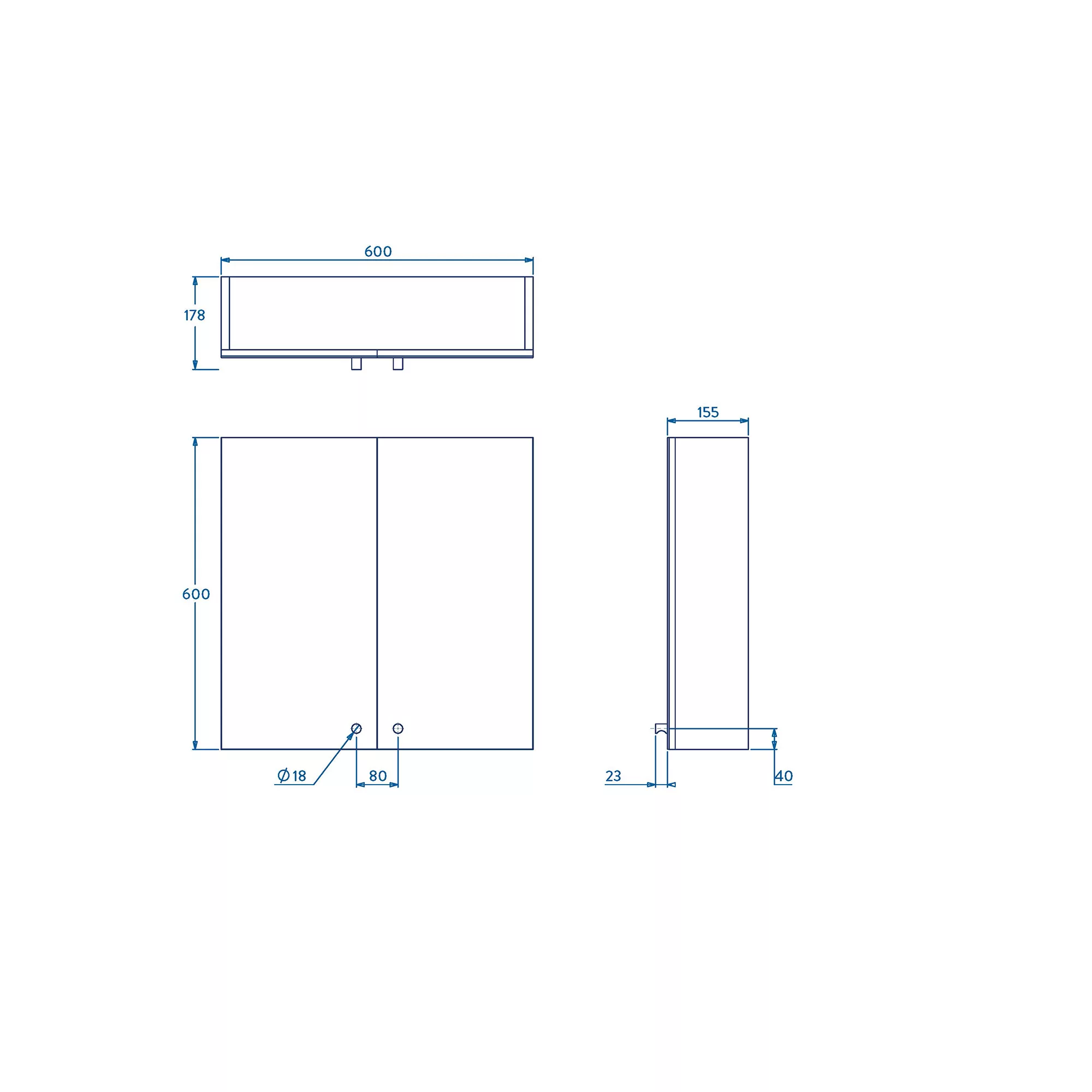 Croydex Ontario Matt Brown Double Mirrored Cabinet 8 Croydex Ontario Matt Brown Double Mirrored Cabinet - Image 6