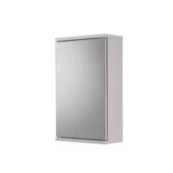 Croydex Simplicity Gloss White Single Mirrored Corner Cabinet