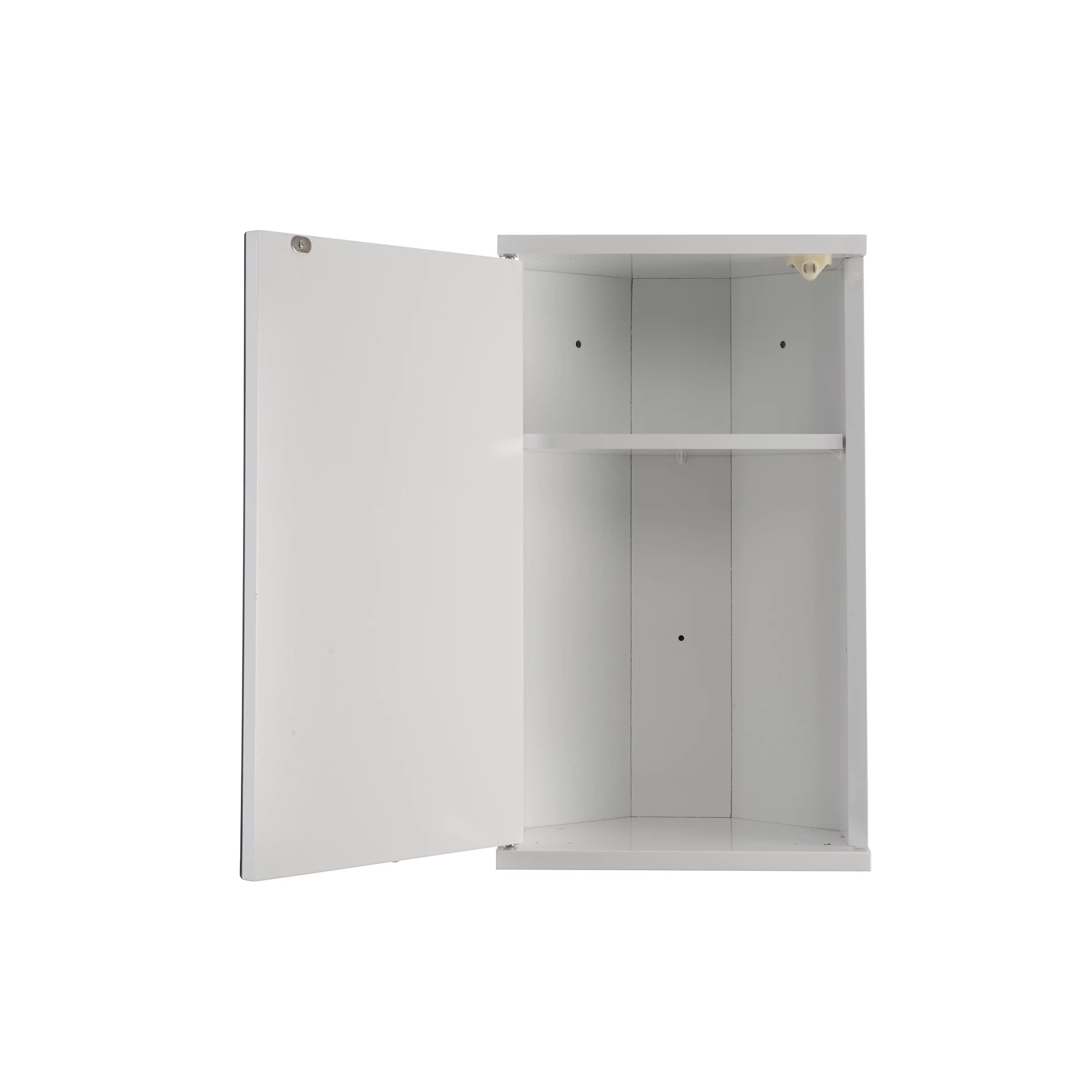 Croydex Simplicity Gloss White Single Mirrored Corner Cabinet 8 Croydex Simplicity Gloss White Single Mirrored Corner Cabinet - Image 6