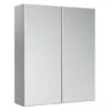Ennis Gloss Light Grey Modern Double Wall Cabinet With 2 Mirror Doors (W)595mm (H)720mm 1 Ennis Gloss Light Grey Modern Double Wall Cabinet With 2 Mirror Doors (W)595mm (H)720mm -Crystal Bathware ennis gloss light grey modern double wall cabinet with 2 mirror doors w 595mm h 720mm5059340683089 03c bq