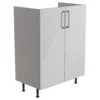 Ennis Gloss Light Grey Modern Freestanding Base Unit (W)595mm (H)820mm -Crystal Bathware ennis gloss light grey modern freestanding base unit w 595mm h 820mm5059340683287 03c bq