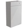 Ennis Slim Gloss Light Grey Freestanding Toilet Cabinet (W)495mm (H)820mm -Crystal Bathware ennis slim gloss light grey freestanding toilet cabinet w 495mm h 820mm5059340683188 03c bq