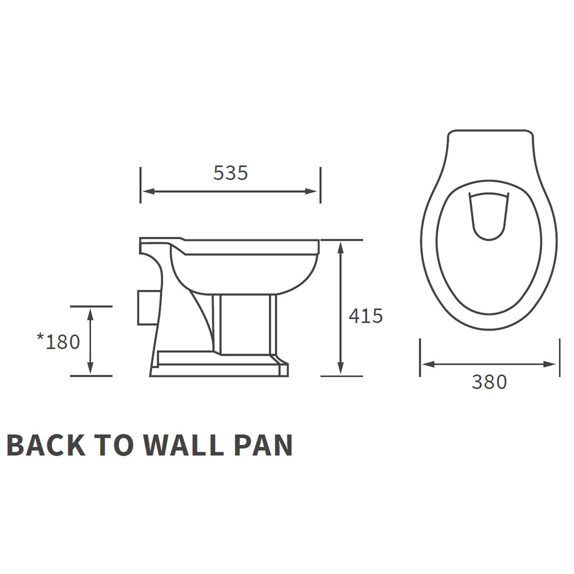 Essentials Somerton White Back To Wall Square Toilet Set With Soft Close Seat 4 Essentials Somerton White Back To Wall Square Toilet Set With Soft Close Seat - Image 2