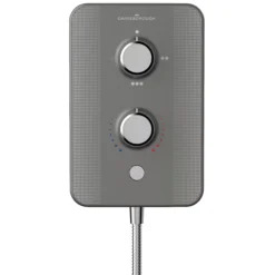 Gainsborough Slim Duo Satin Titanium Grey Electric Shower, 8.5W -Crystal Bathware gainsborough slim duo satin titanium grey electric shower 8 5w5023942279520 36c