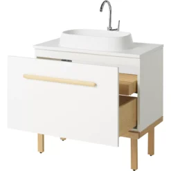 GoodHome Adriska Vanity & Basin Cabinet (W)800mm (H)480mm -Crystal Bathware goodhome adriska vanity basin cabinet w 800mm h 480mm3663602526902 04bq