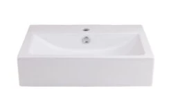 GoodHome Albena White Rectangular Counter-mounted Counter Top Basin (W)54cm -Crystal Bathware goodhome albena white rectangular counter mounted counter top basin w 54cm3663602954699 01bq