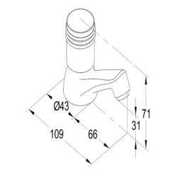 GoodHome Annagh Contemporary Basin Pillar Tap -Crystal Bathware goodhome annagh contemporary basin pillar tap3663602662365 01t