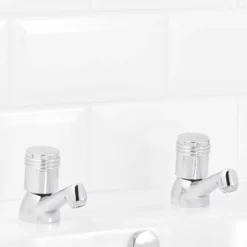GoodHome Annagh Contemporary Basin Pillar Tap -Crystal Bathware goodhome annagh contemporary basin pillar tap3663602662365 03bq