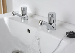 GoodHome Annagh Contemporary Basin Pillar Tap -Crystal Bathware goodhome annagh contemporary basin pillar tap3663602662365 11bq