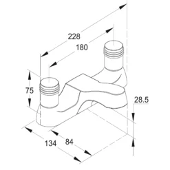 GoodHome Annagh Traditional Bath Filler Tap -Crystal Bathware goodhome annagh traditional bath filler tap3663602665267 01t