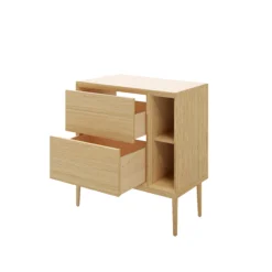 GoodHome Avela Matt Oak Effect Square Edge Chipboard Bathroom Worktop 1.8cm X 45cm X 80cm -Crystal Bathware goodhome avela matt oak effect square edge chipboard bathroom worktop 1 8cm x 45cm x 80cm5059340017877 62c