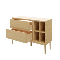 GoodHome Avela Matt Oak Effect Wall Cabinet (W)200mm (H)600mm -Crystal Bathware goodhome avela matt oak effect wall cabinet w 200mm h 600mm5059340017884 61c