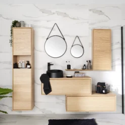 GoodHome Avela Matt Oak Effect Wall-mounted Bathroom Vanity Unit (H)31.7cm (W)100cm 24 GoodHome Avela Matt Oak Effect Wall-mounted Bathroom Vanity Unit (H)31.7cm (W)100cm -Crystal Bathware goodhome avela matt oak effect wall mounted bathroom vanity unit h 31 7cm w 100cm5059340017976 02i