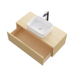 GoodHome Avela Matt Oak Effect Wall-mounted Bathroom Vanity Unit (H)31.7cm (W)100cm 23 GoodHome Avela Matt Oak Effect Wall-mounted Bathroom Vanity Unit (H)31.7cm (W)100cm -Crystal Bathware goodhome avela matt oak effect wall mounted bathroom vanity unit h 31 7cm w 100cm5059340017976 36c