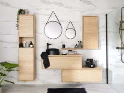 GoodHome Avela Matt Oak Effect Wall-mounted Bathroom Vanity Unit (H)31.7cm (W)100cm 28 GoodHome Avela Matt Oak Effect Wall-mounted Bathroom Vanity Unit (H)31.7cm (W)100cm -Crystal Bathware goodhome avela matt oak effect wall mounted bathroom vanity unit h 31 7cm w 100cm5059340017976 41i