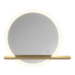 GoodHome Avela Oak Circular Frameless Illuminated Bathroom Mirror (H)700mm (W)800mm 12 GoodHome Avela Oak Circular Frameless Illuminated Bathroom Mirror (H)700mm (W)800mm -Crystal Bathware goodhome avela oak circular frameless illuminated bathroom mirror h 700mm w 800mm5059340325903 04c