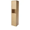 GoodHome Avela Tall Matt Oak Effect Single Bathroom Cabinet (H)170cm (W)40cm -Crystal Bathware goodhome avela tall matt oak effect single bathroom cabinet h 170cm w 40cm5059340018027 01c
