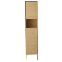 GoodHome Avela Tall Matt Oak Effect Single Bathroom Cabinet (H)170cm (W)40cm -Crystal Bathware goodhome avela tall matt oak effect single bathroom cabinet h 170cm w 40cm5059340018027 24c