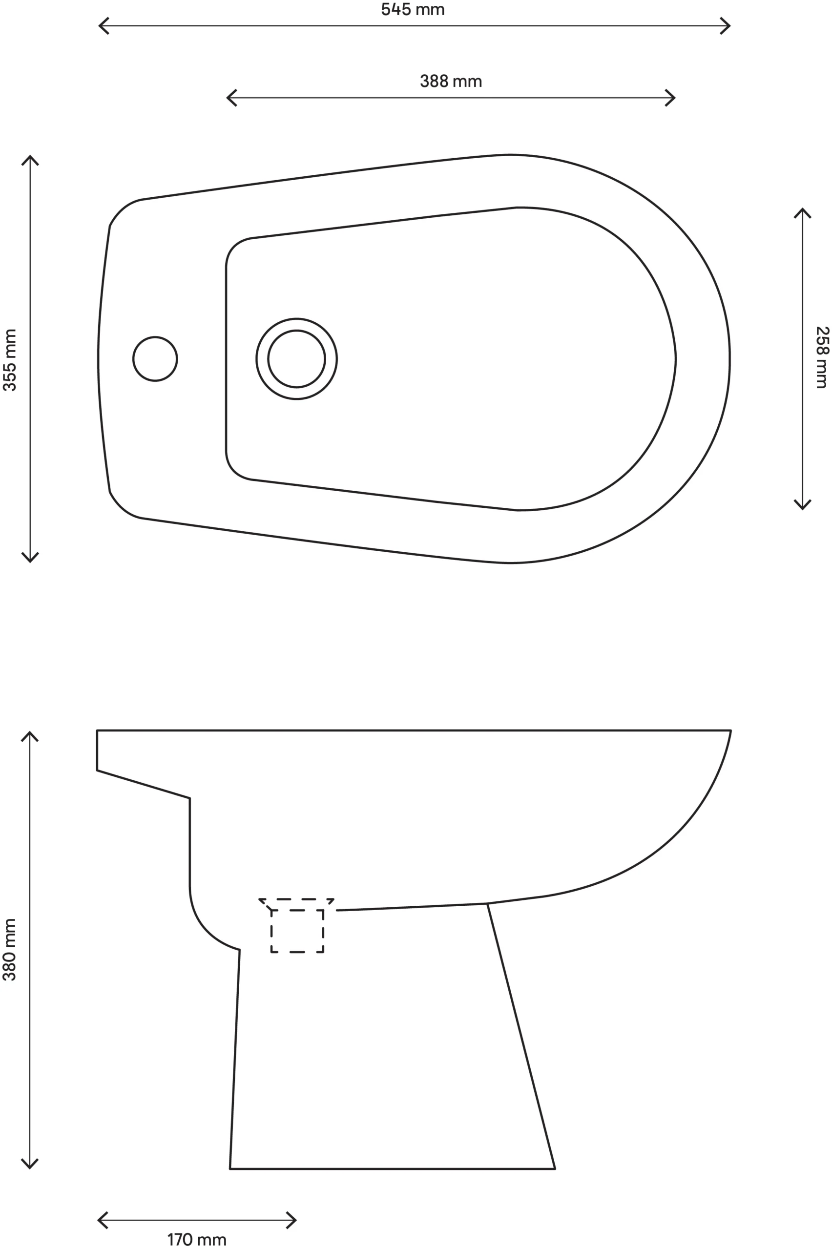 GoodHome Baciu Freestanding Bidet 8 GoodHome Baciu Freestanding Bidet - Image 6