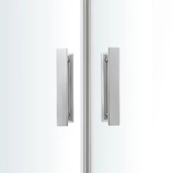 GoodHome Beloya Left-handed Offset Quadrant Shower Enclosure & Tray With Corner Entry Double Sliding Door (W)1000mm (D)800mm -Crystal Bathware goodhome beloya left handed offset quadrant shower enclosure tray with corner entry double sliding door w 1000mm d 800mm5059340136424 37c