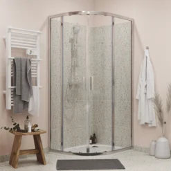 GoodHome Beloya Right-handed Offset Quadrant Shower Enclosure & Tray With Corner Entry Double Sliding Door (W)1000mm (D)800mm 19 GoodHome Beloya Right-handed Offset Quadrant Shower Enclosure & Tray With Corner Entry Double Sliding Door (W)1000mm (D)800mm -Crystal Bathware goodhome beloya right handed offset quadrant shower enclosure tray with corner entry double sliding door w 1000mm d 800mm5059340136394 01i
