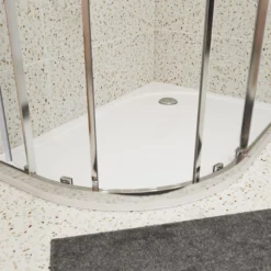 GoodHome Beloya Right-handed Offset Quadrant Shower Enclosure & Tray With Corner Entry Double Sliding Door (W)1000mm (D)800mm 20 GoodHome Beloya Right-handed Offset Quadrant Shower Enclosure & Tray With Corner Entry Double Sliding Door (W)1000mm (D)800mm -Crystal Bathware goodhome beloya right handed offset quadrant shower enclosure tray with corner entry double sliding door w 1000mm d 800mm5059340136455 02i