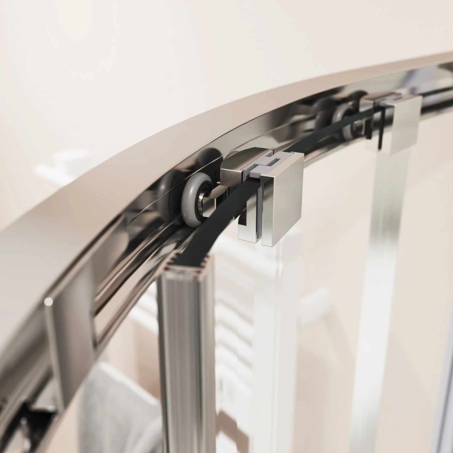 GoodHome Beloya Right-handed Offset Quadrant Shower Enclosure & Tray With Corner Entry Double Sliding Door (W)1000mm (D)800mm 12 GoodHome Beloya Right-handed Offset Quadrant Shower Enclosure & Tray With Corner Entry Double Sliding Door (W)1000mm (D)800mm - Image 10