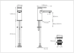 GoodHome Berrow Basin Mono Mixer Tap -Crystal Bathware goodhome berrow basin mono mixer tap5059340214399 01t bq