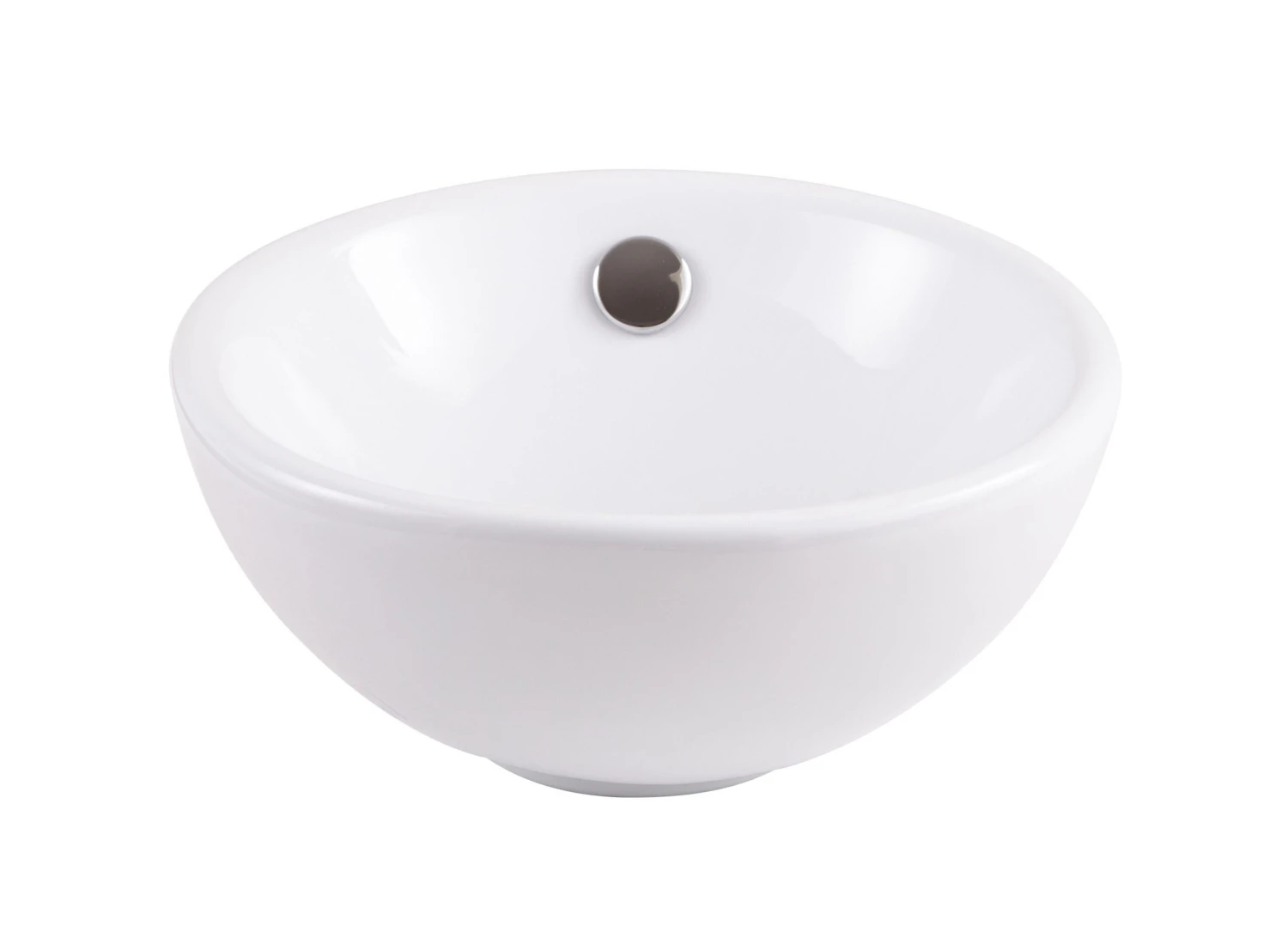 GoodHome Blanca White Round Counter-mounted Counter Top Basin 4 GoodHome Blanca White Round Counter-mounted Counter Top Basin - Image 2