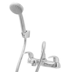 GoodHome Blyth Bath Shower Mixer Tap -Crystal Bathware goodhome blyth bath shower mixer tap3663602665588 01c