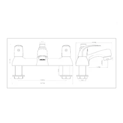 GoodHome Blyth Bath Shower Mixer Tap -Crystal Bathware goodhome blyth bath shower mixer tap3663602665588 01t bq