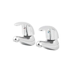 GoodHome Blyth Contemporary Basin Pillar Tap -Crystal Bathware goodhome blyth contemporary basin pillar tap3663602662396 01c