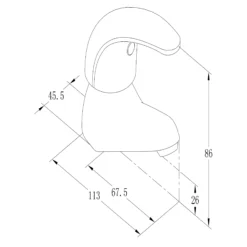GoodHome Blyth Contemporary Basin Pillar Tap -Crystal Bathware goodhome blyth contemporary basin pillar tap3663602662396 01t