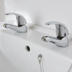 GoodHome Blyth Contemporary Basin Pillar Tap -Crystal Bathware goodhome blyth contemporary basin pillar tap3663602662396 04bq