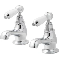 GoodHome Brean Bath Pillar Tap, Pack Of 2