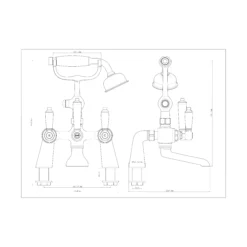GoodHome Brean Bath Shower Mixer Tap -Crystal Bathware goodhome brean bath shower mixer tap3663602665106 01t bq