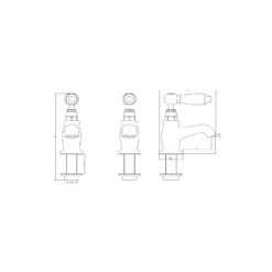 GoodHome Brean Traditional Basin Pillar Tap -Crystal Bathware goodhome brean traditional basin pillar tap3663602662358 01t