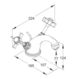 GoodHome Bynea Basin Mono Mixer Tap -Crystal Bathware goodhome bynea basin mono mixer tap5059340214498 01t bq