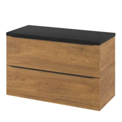 GoodHome Cadelia Matt Black Square Edge Chipboard & Laminate Bathroom Worktop 2cm X 45.5cm X 100.5cm -Crystal Bathware goodhome cadelia matt black square edge chipboard laminate bathroom worktop 2cm x 45 5cm x 100 5cm5059340393377 37c