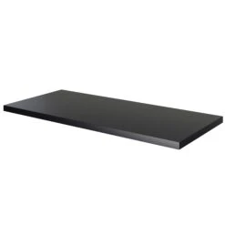 GoodHome Cadelia Matt Black Square Edge Chipboard & Laminate Bathroom Worktop 2cm X 45.5cm X 100.5cm