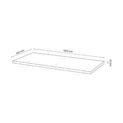 GoodHome Cadelia Matt Black Square Edge Chipboard & Laminate Bathroom Worktop 2cm X 45.5cm X 100.5cm -Crystal Bathware goodhome cadelia matt black square edge chipboard laminate bathroom worktop 2cm x 45 5cm x 100 5cm5059340393667 01t