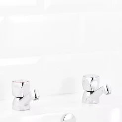 GoodHome Calp Traditional Basin Pillar Tap -Crystal Bathware goodhome calp traditional basin pillar tap3663602662372 03bq